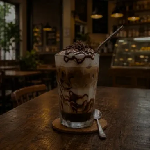 Iced cafe mocha served over ice